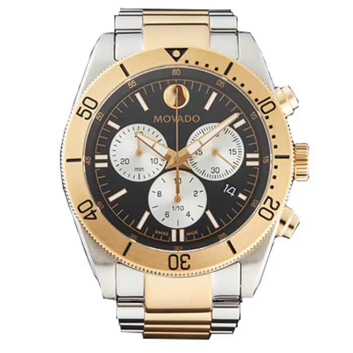 Movado Mens Chronograph Watch Sport Two Tone Bracelet 0607441 Movado Bracelets Movado Mens Chronograph Watch Sport Two Tone Bracelet 0607441 Movado Bracelets