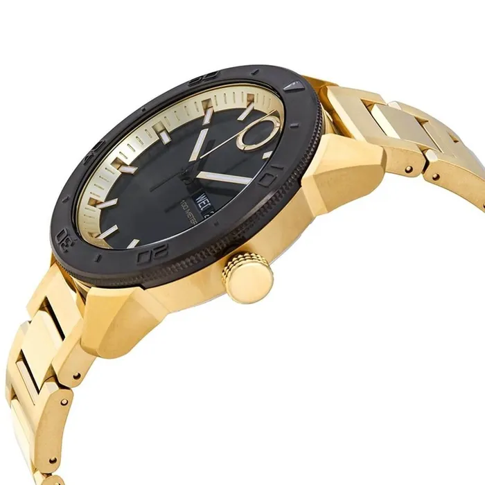 Movado Movado Mens Quartz Watch Bold Black Dial Yellow Gold Bracelet 3600605 Bracelets Movado Movado Mens Quartz Watch Bold Black Dial Yellow Gold Bracelet 3600605 Bracelets