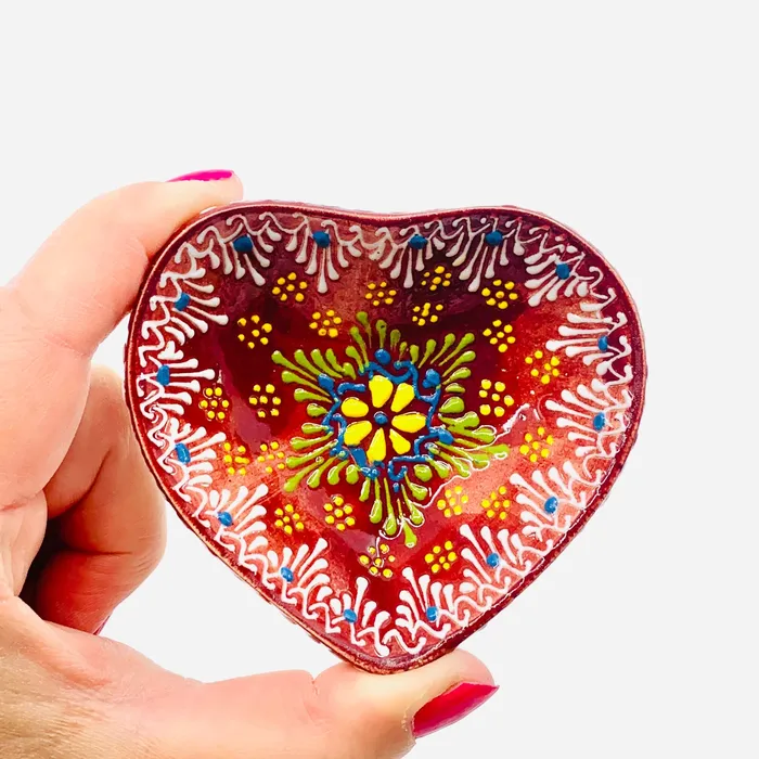 Natto USA Heart Design Handmade Turkish Bowl 2 Necklaces
