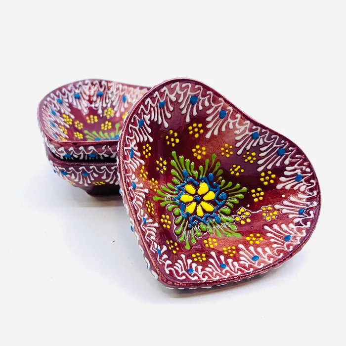 Natto USA Heart Design Handmade Turkish Bowl 2 Necklaces