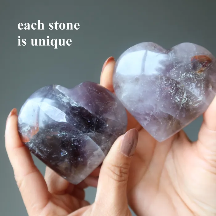 Necklaces Amethyst Heart Spiritual Love Purple Crystal Satin Crystals
