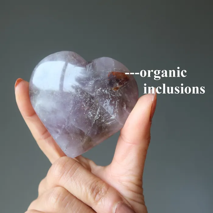 Necklaces Amethyst Heart Spiritual Love Purple Crystal Satin Crystals