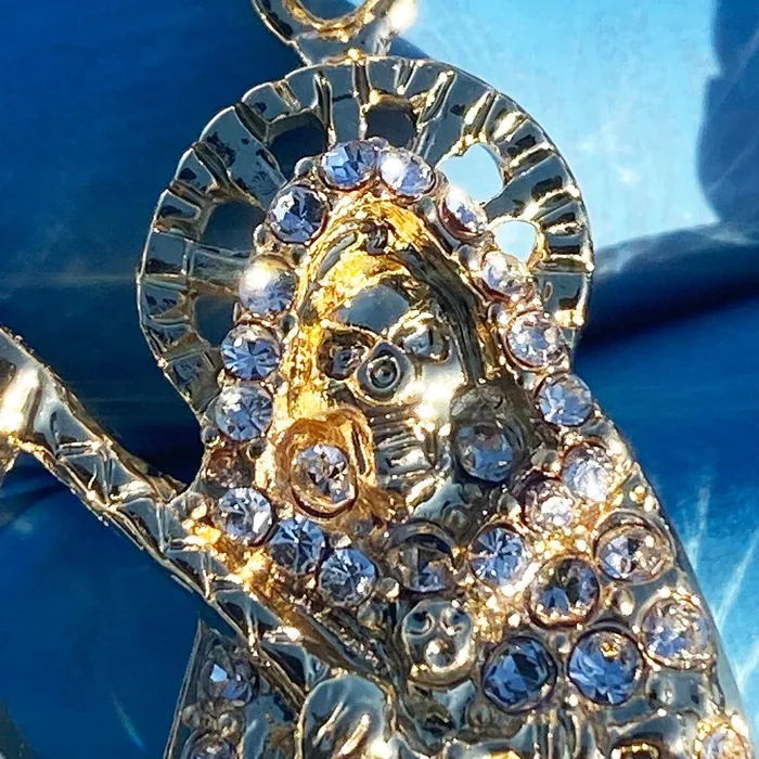 Necklaces Bling Cartel Admin Gold Finish La Santa Muerte Iced Flooded Out Pendant 35 Necklaces Bling Cartel Admin Gold Finish La Santa Muerte Iced Flooded Out Pendant 35