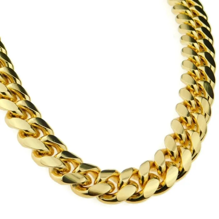 Necklaces Bling Cartel Admin Gold Plated 316L Stainless Steel Cuban Chain Necklace 24 x 14MM Necklaces Bling Cartel Admin Gold Plated 316L Stainless Steel Cuban Chain Necklace 24 x 14MM