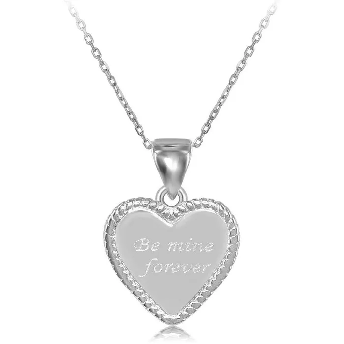 Necklaces Classic Sterling Silver Be Mine Forever Pendant Chain