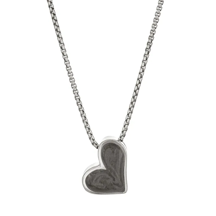 Necklaces closebymejewelry Signature Sliding Heart Cremation Necklace in Sterling Silver Necklaces closebymejewelry Signature Sliding Heart Cremation Necklace in Sterling Silver