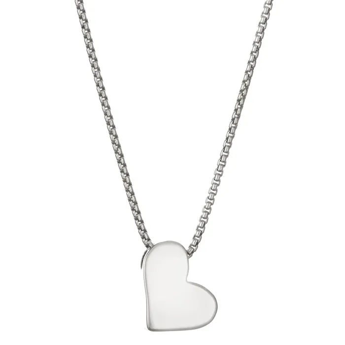 Necklaces closebymejewelry Signature Sliding Heart Cremation Necklace in Sterling Silver