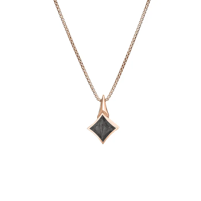 Necklaces closebymejewelry Small Luminary Cremation Necklace in 14K Rose Gold