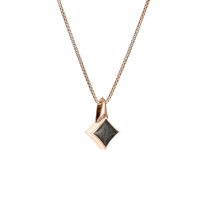 Necklaces closebymejewelry Small Luminary Cremation Necklace in 14K Rose Gold