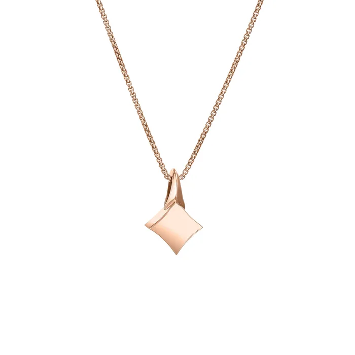 Necklaces closebymejewelry Small Luminary Cremation Necklace in 14K Rose Gold