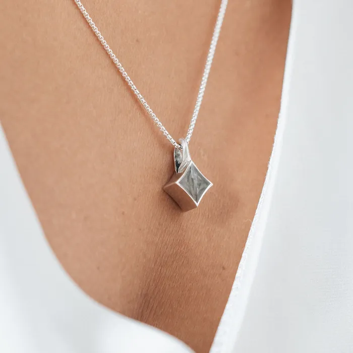 Necklaces closebymejewelry Small Luminary Cremation Necklace in 14K Rose Gold