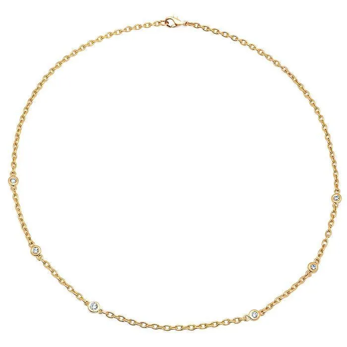 Necklaces deBebians 040cttw Handmade Diamond Necklace with Thick Cable