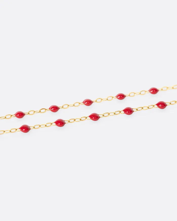 Necklaces GIGI CLOZEAU Yellow Gold Resin Beaded Necklace 18 inches