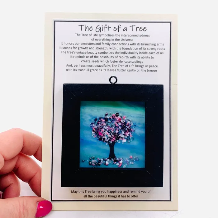 Necklaces Glimmer Glass Gifts Fused Glass Tree of Life Shadow Box 174