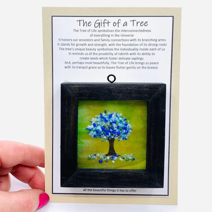 Necklaces Glimmer Glass Gifts Fused Glass Tree of Life Shadow Box 71