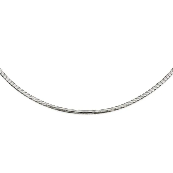 Necklaces Stainless Steel 6mm Omega Necklace Chisel