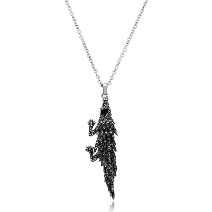Necklaces TK1124 High polished no plating Stainless Steel Pendant with Top Grade Crystal in Jet Alamode Necklaces TK1124 High polished no plating Stainless Steel Pendant with Top Grade Crystal in Jet Alamode
