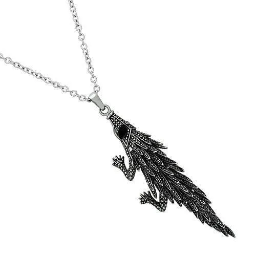 Necklaces TK1124 High polished no plating Stainless Steel Pendant with Top Grade Crystal in Jet Alamode