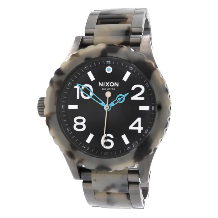 NIXON Bracelets Nixon A4102590 Mens 3820 Gunmetal Face Grey Tortoise Bracelet Watch NIXON Bracelets Nixon A4102590 Mens 3820 Gunmetal Face Grey Tortoise Bracelet Watch
