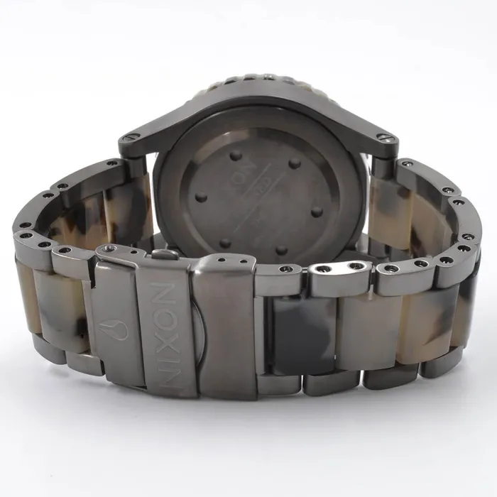 NIXON Bracelets Nixon A4102590 Mens 3820 Gunmetal Face Grey Tortoise Bracelet Watch NIXON Bracelets Nixon A4102590 Mens 3820 Gunmetal Face Grey Tortoise Bracelet Watch