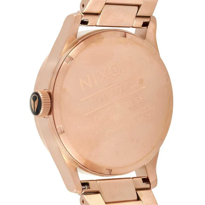 NIXON Bracelets Nixon Mens Japanese Quartz Watch Sentry Black Dial Rose Gold Bracelet A3561932 NIXON Bracelets Nixon Mens Japanese Quartz Watch Sentry Black Dial Rose Gold Bracelet A3561932
