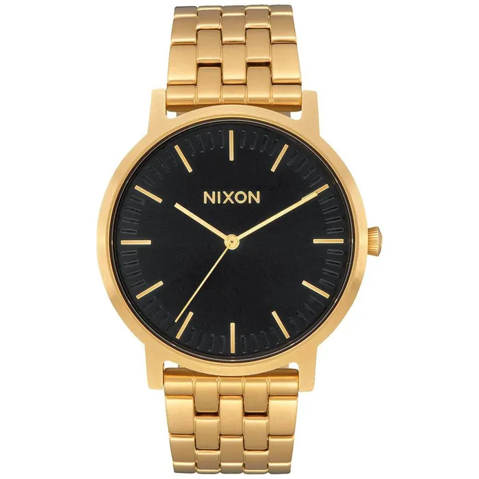 Nixon Unisex Quartz Watch Porter Black Dial Yellow Gold Bracelet A10572042 Nixon Bracelets Nixon Unisex Quartz Watch Porter Black Dial Yellow Gold Bracelet A10572042 Nixon Bracelets