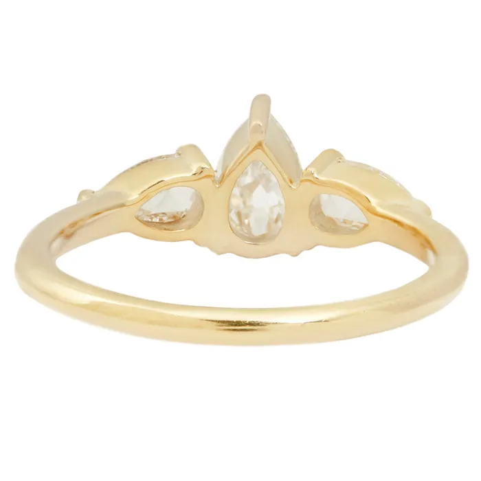 Odette Three Diamond Ring Lauren Wolf Jewelry Rings
