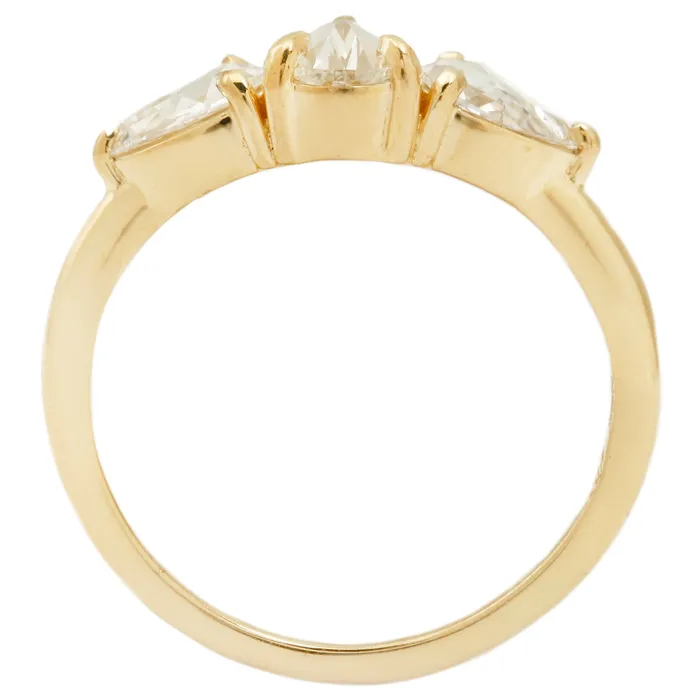 Odette Three Diamond Ring Lauren Wolf Jewelry Rings