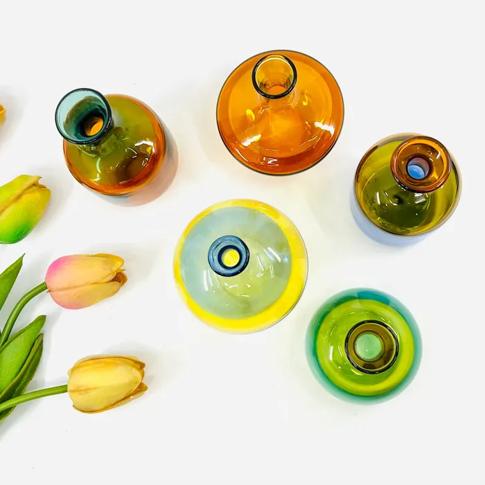 One Hundred 80 Degrees Rings Two Tone Bud Vases1