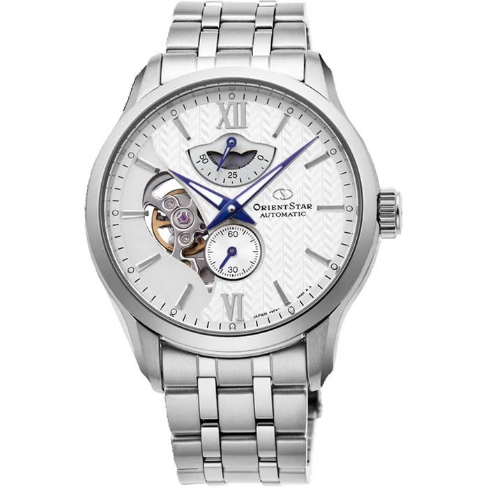 ORIENT Bracelets Orient Mens Automatic Watch Silver Open Heart Dial Steel Bracelet REAV0B01S00B ORIENT Bracelets Orient Mens Automatic Watch Silver Open Heart Dial Steel Bracelet REAV0B01S00B