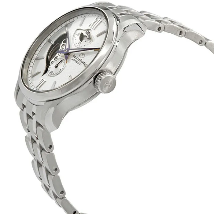 ORIENT Bracelets Orient Mens Automatic Watch Silver Open Heart Dial Steel Bracelet REAV0B01S00B ORIENT Bracelets Orient Mens Automatic Watch Silver Open Heart Dial Steel Bracelet REAV0B01S00B