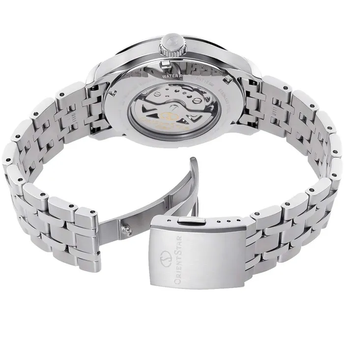 ORIENT Bracelets Orient Mens Automatic Watch Silver Open Heart Dial Steel Bracelet REAV0B01S00B ORIENT Bracelets Orient Mens Automatic Watch Silver Open Heart Dial Steel Bracelet REAV0B01S00B