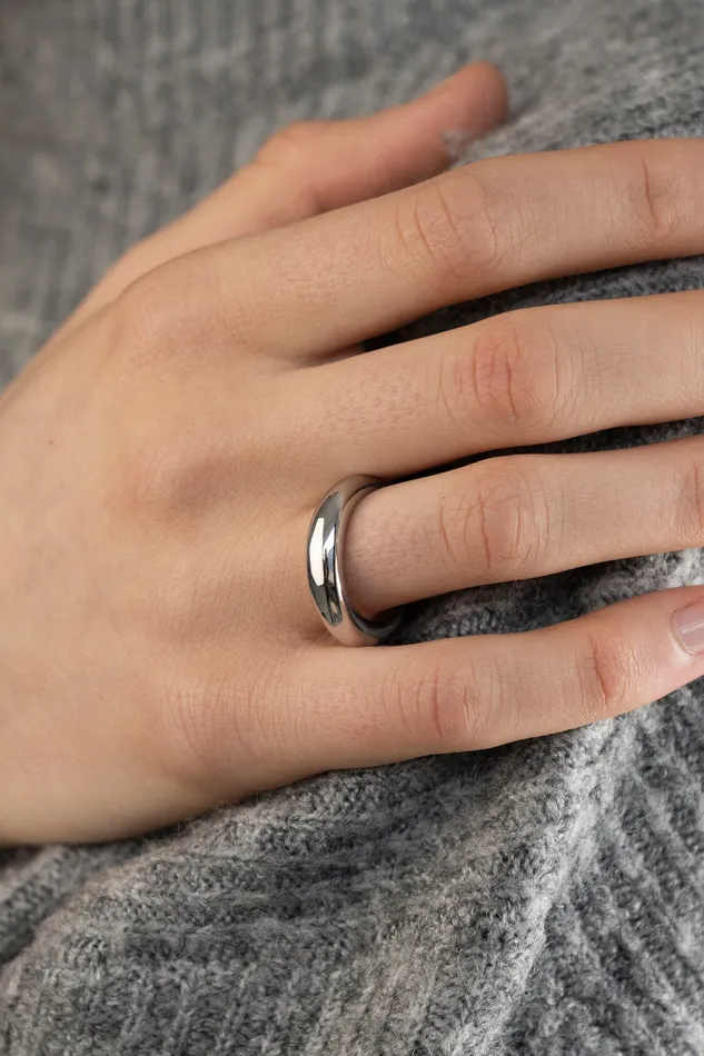 Oval Ring Silver Kty Rings