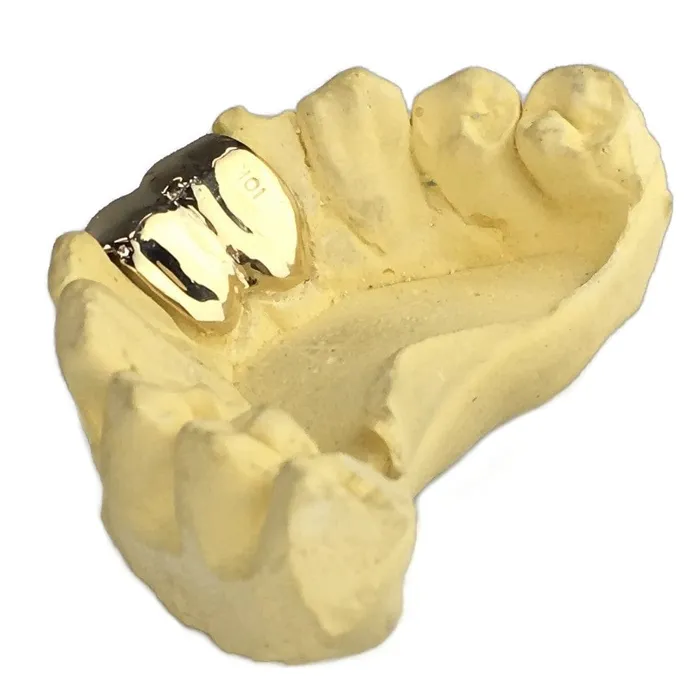 PreStyled Sets Bling Cartel Admin Real Solid 10K Gold Double Front Teeth Custom Grillz