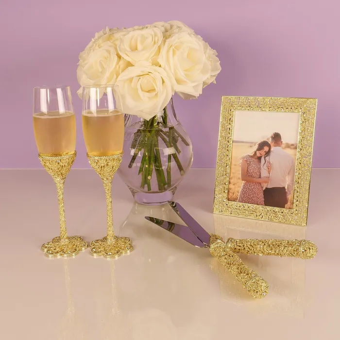PreStyled Sets Olivia Riegel Olivia Riegel Gold Florence Dessert Serving Set
