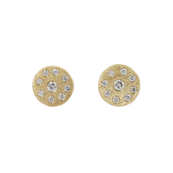 PreStyled Sets Rene Escobar Ronde Gold Diamond Studs