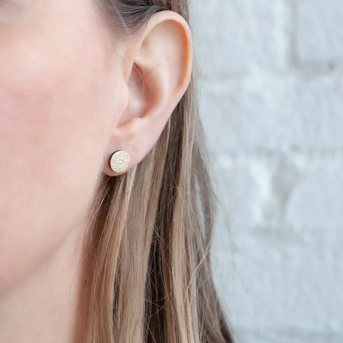 PreStyled Sets Rene Escobar Ronde Gold Diamond Studs