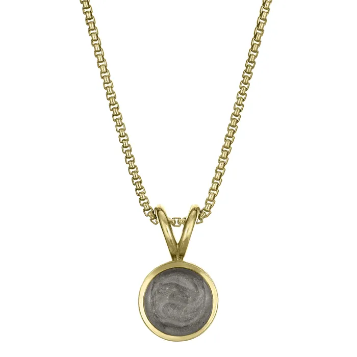 RabbitEar Cremation Necklace in 14K Yellow Gold closebymejewelry Necklaces