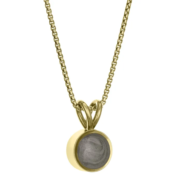 RabbitEar Cremation Necklace in 14K Yellow Gold closebymejewelry Necklaces