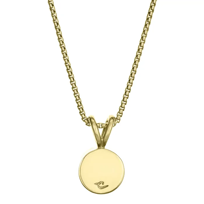 RabbitEar Cremation Necklace in 14K Yellow Gold closebymejewelry Necklaces
