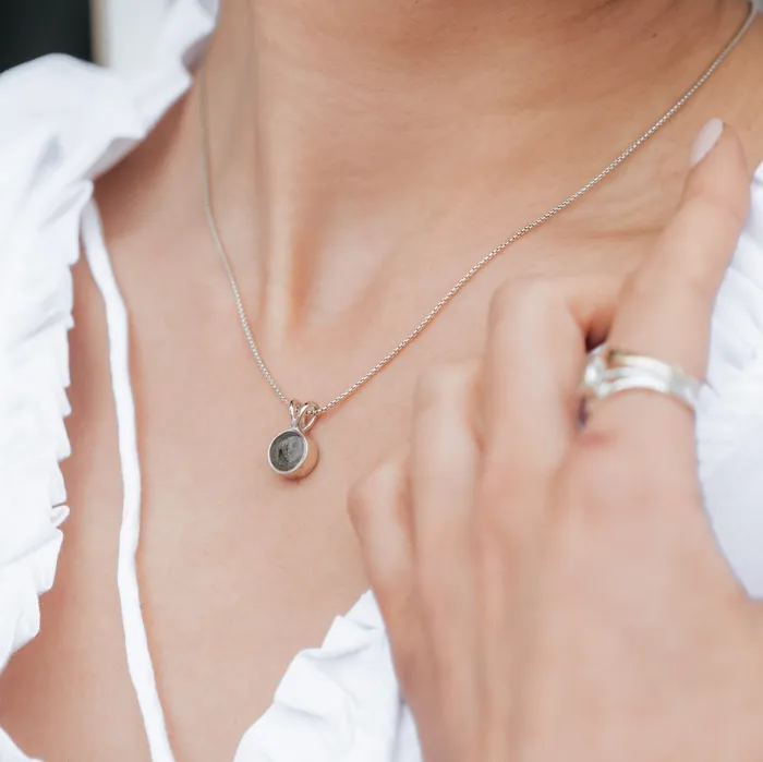 RabbitEar Cremation Necklace in 14K Yellow Gold closebymejewelry Necklaces