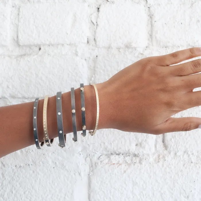 Rene Escobar Rings Olly Silver Bangle