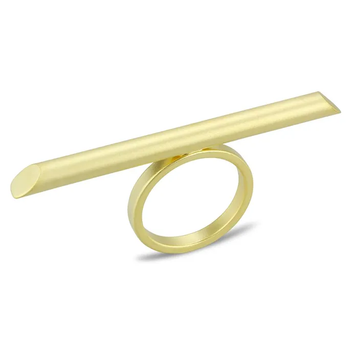 Rings Alamode LO4261 Matte Gold Brass Ring with No Stone
