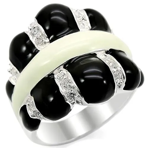 Rings Alamode LOS364 Silver 925 Sterling Silver Ring with AAA Grade CZ in Clear
