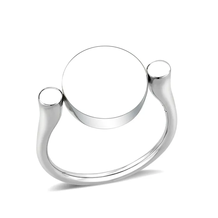Rings Alamode TK385403 High polished no plating Stainless Steel Ring with Top Grade Crystal in SeaBlue