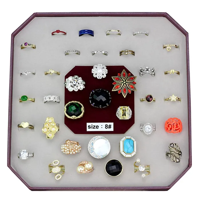 Rings Alamode VK041SIZE8 Assorted Brass Ring with Assorted in Assorted