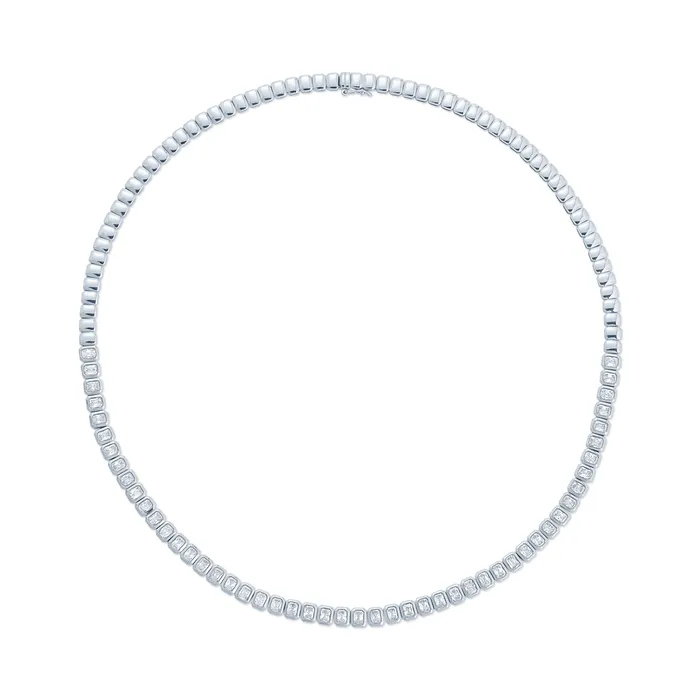 Rings anitako BEZELED RADIANT CUT DIAMOND CHOKER