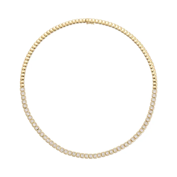 Rings anitako BEZELED RADIANT CUT DIAMOND CHOKER