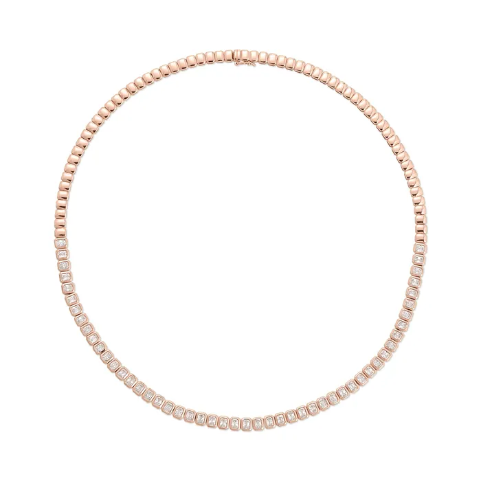Rings anitako BEZELED RADIANT CUT DIAMOND CHOKER