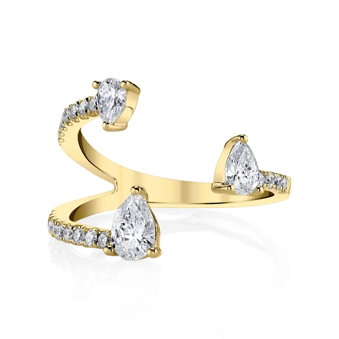 Rings anitako PEAR DIAMOND SATURN RING Rings anitako PEAR DIAMOND SATURN RING
